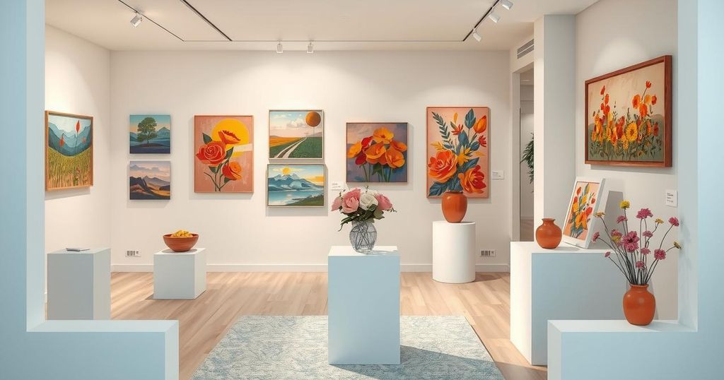 Seni visual terinspirasi yang mempromosikan kesehatan mental di Institut Kanker Moncrief Fort Worth.