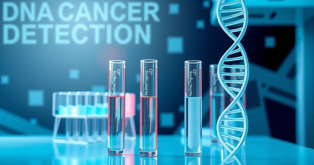 Pengujian darah inovatif untuk deteksi dini kanker dengan analisis DNA dan biomarker.