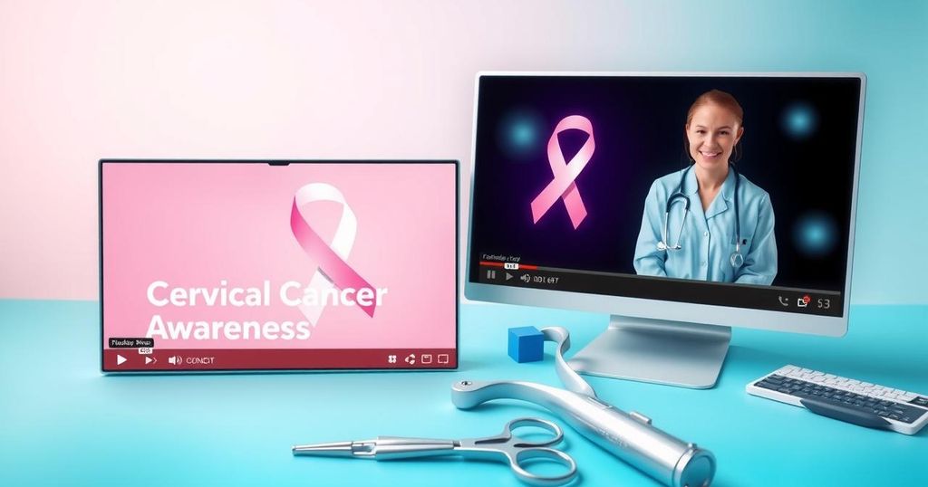 Video content illustrating cervical cancer awareness and screening through engaging visuals and accessible information.