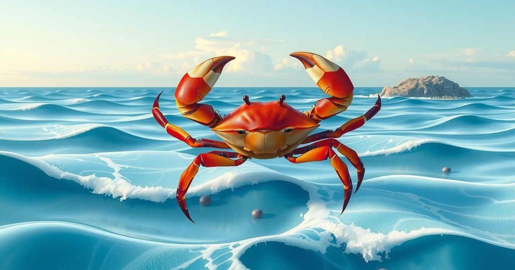 Kombinasi warna yang tenang dan simbol kepiting menghiasi ramalan keberuntungan untuk Cancer yang menonjolkan kekayaan.