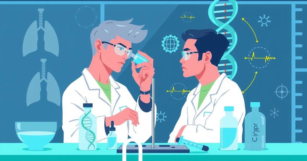 Ilustrasi penelitian tentang protein BACE1 pada kanker paru-paru dan metastasis otak.