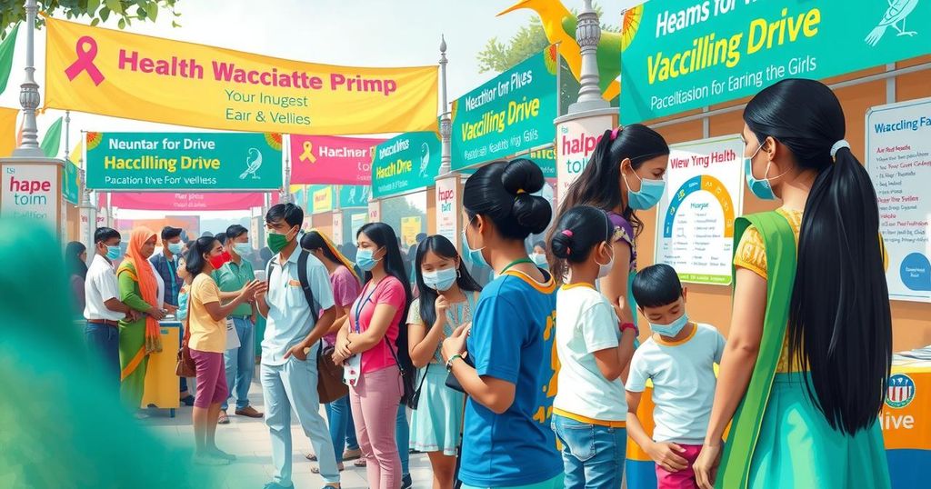 Kegiatan vaksinasi gratis untuk gadis-gadis muda di Vizag untuk pencegahan kanker serviks